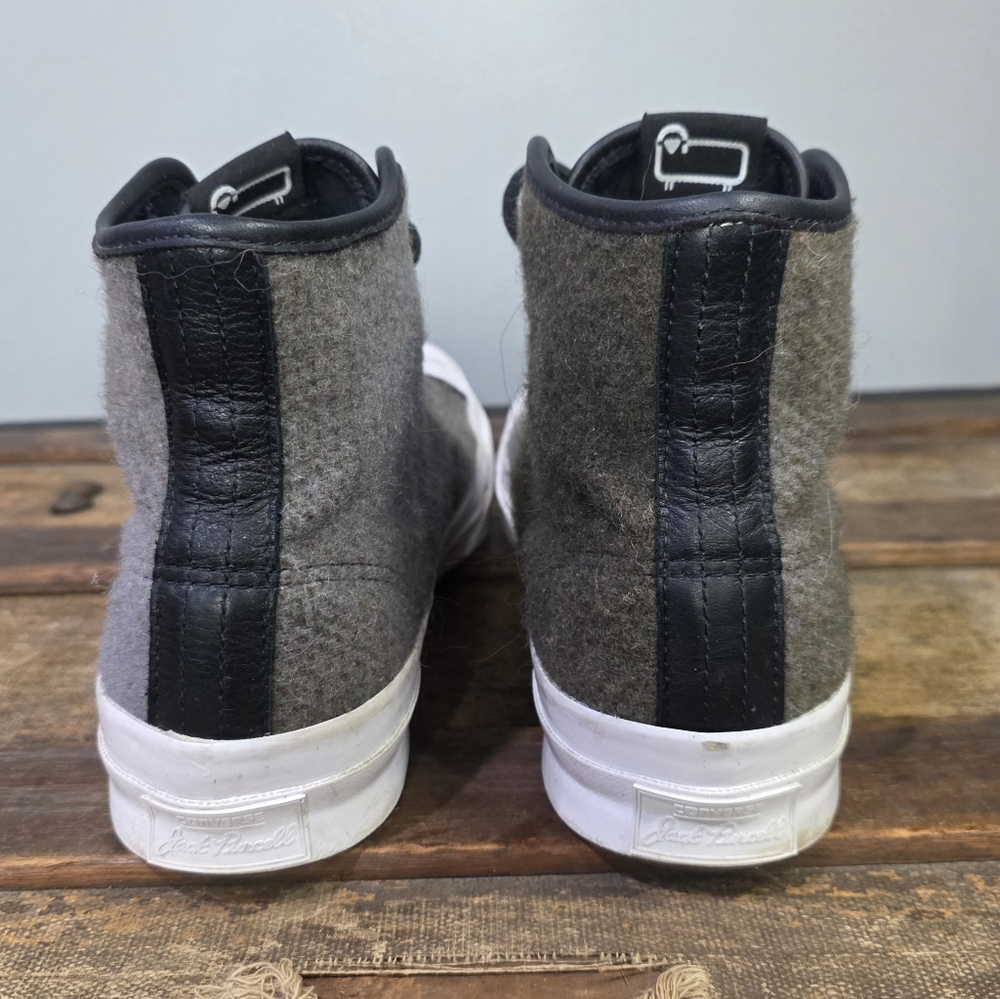 Converse Jack Purcell Signature X Woolrich Wool Classic High-Top Sneakers. 8.5 - Picture 5 of 11